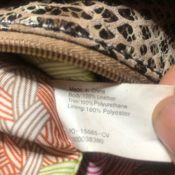 The Sak Brown Leather Handbag. Medium Lmtd Edition. Colorful Polyester Liner. - Picture 8 of 8